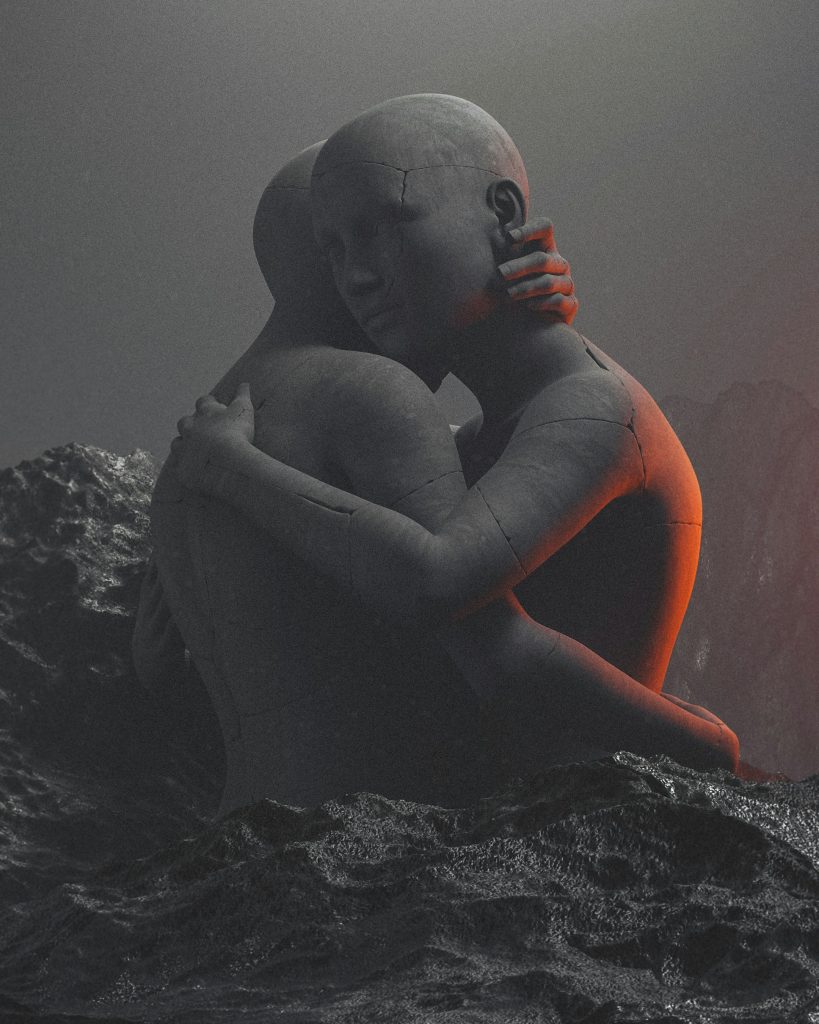 A symbolic representation of human duality — the struggle between connection and control.